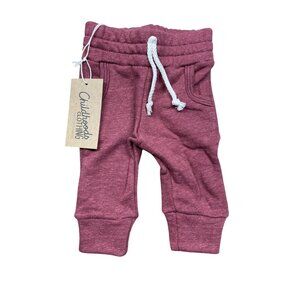 NWT Childhoods Maroon Joggers 3-6 months